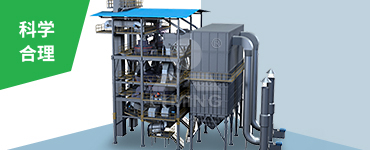 生產(chǎn)工藝流程科學(xué)合理：原料提升運輸至頂部破碎、篩分、磨刷、加濕、出料，在重力作用下，滑溜下落，減少了皮帶輸送機的使用，減少系統(tǒng)開口，提升除塵效果，降低系統(tǒng)噪音。